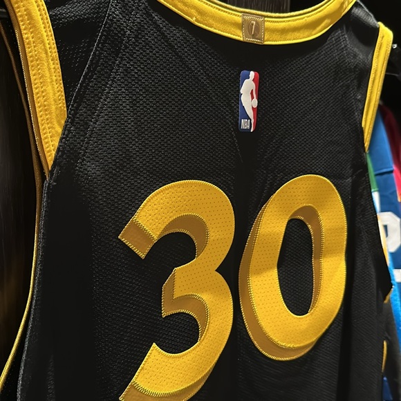 Nike Stephen Curry Golden State Warriors Authentic Jersey - City Edition - Black - Picture 6 of 7